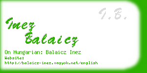 inez balaicz business card